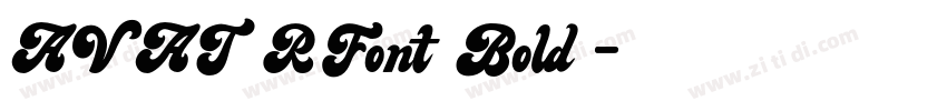 AVATR Font Bold字体转换